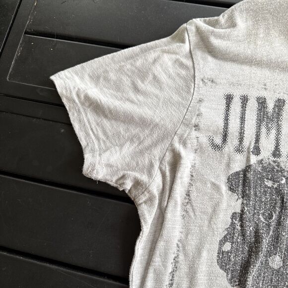 WOMENS Jimi Hendrix Graphic Grey TShirt Sz L  V-Neck Good Used Condition - Picture 6 of 10